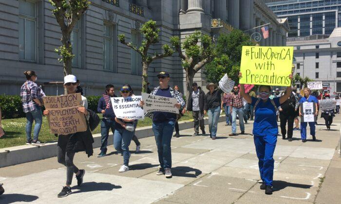 San Franciscans Protest California Lockdown