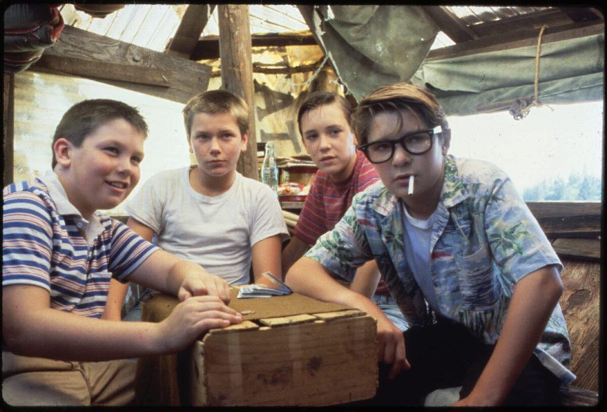 (L–R) Jerry O’Connell, River Phoenix, Wil Wheaton, and Corey Feldman star in “Stand by Me.” (Columbia Pictures)