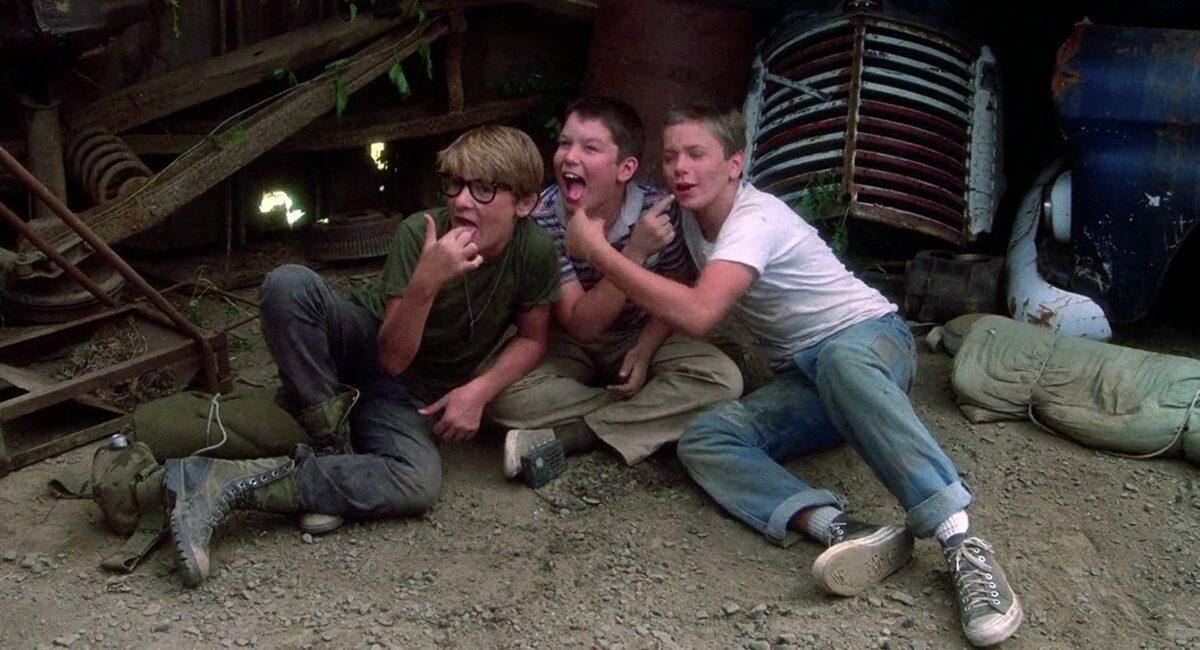 (L–R) Corey Feldman, Jerry O'Connell, and River Phoenix star in “Stand by Me.” (Columbia Pictures)