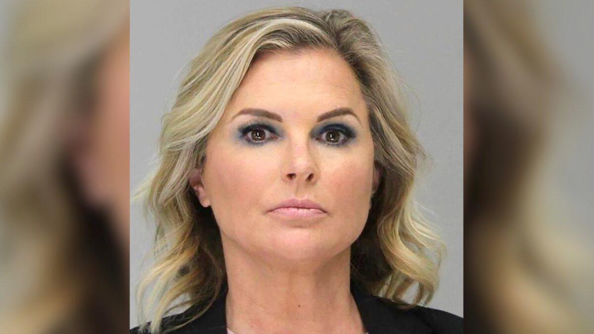 Shelley Luther in a booking photo on May 5, 2020. (Dallas County Sheriff's Office via AP)