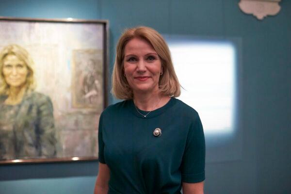 Former Danish Prime Minister Helle Thorning-Schmidt attends the 'Jonathan Yeo Portraits' exhibition opening at the Museum of National History at Frederiksborg Castle in Hillerod, Denmark, on March 19, 2016. (Schiller Graphics/Getty Images)