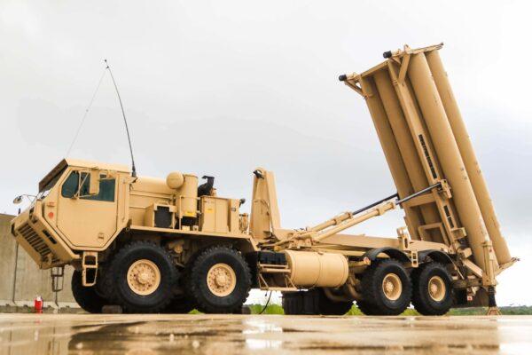 A Terminal High Altitude Area Defense, or (THAAD) weapon system on Andersen Air Force Base, Guam, Oct. 26, 2017. (Army Capt. Adan Cazarez)