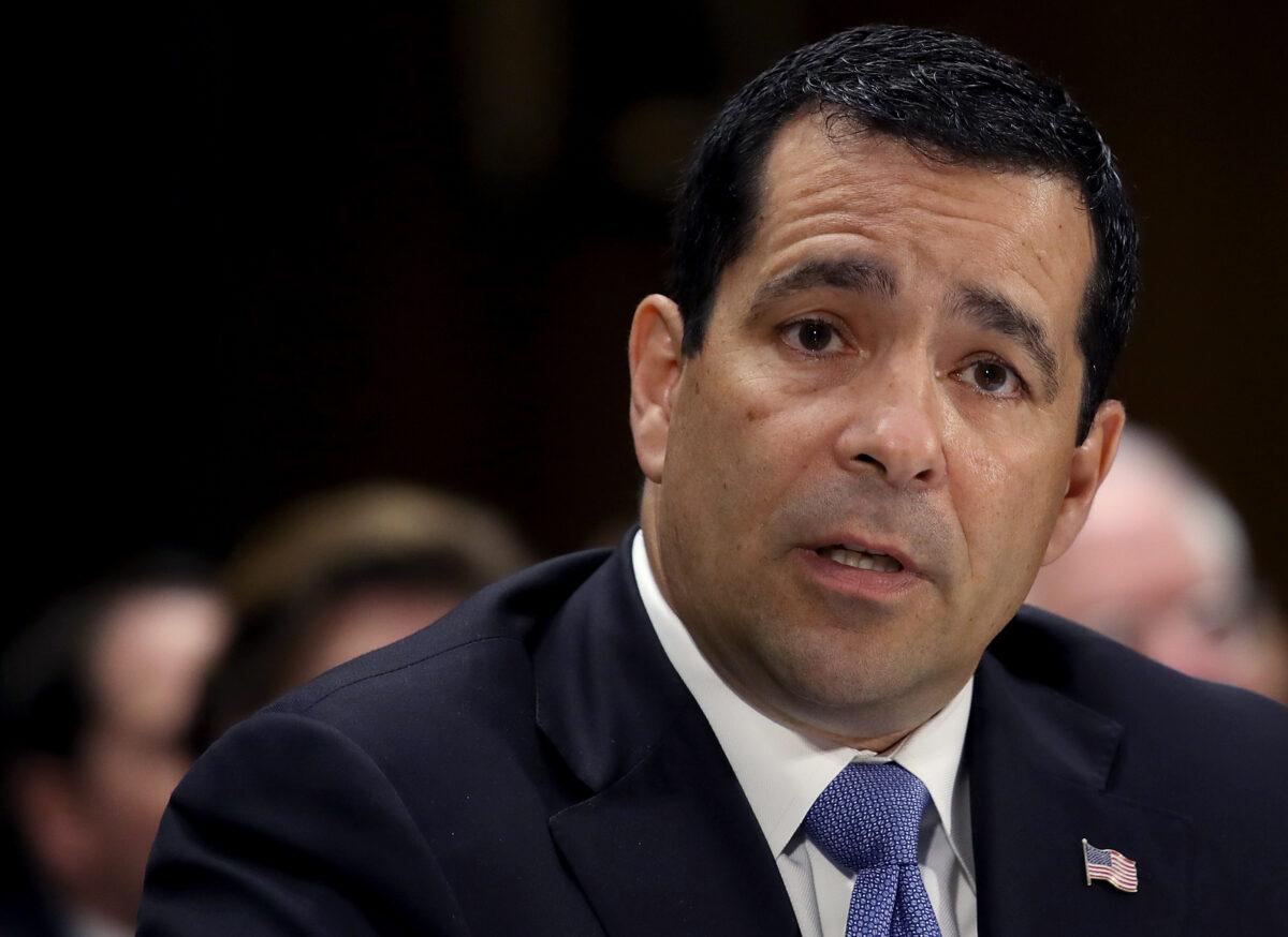 William Evanina, nominee to be director of the National Counterintelligence and Security Center, testifies during a hearing held by the Senate Select Committee on Intelligence in Washington, on May 15, 2018. (Win McNamee/Getty Images)