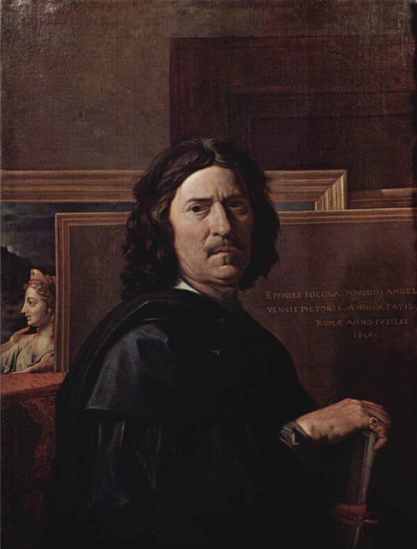Self-portrait, 1650, by Nicolas Poussin. Oil on canvas; 30.7 inches by 37 inches. The Louvre Museum. (Public Domain)