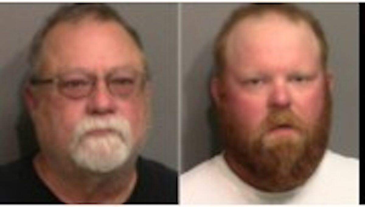 Gregory McMichael (L) and Travis McMichael. (Glynn County Sheriff’s Office)