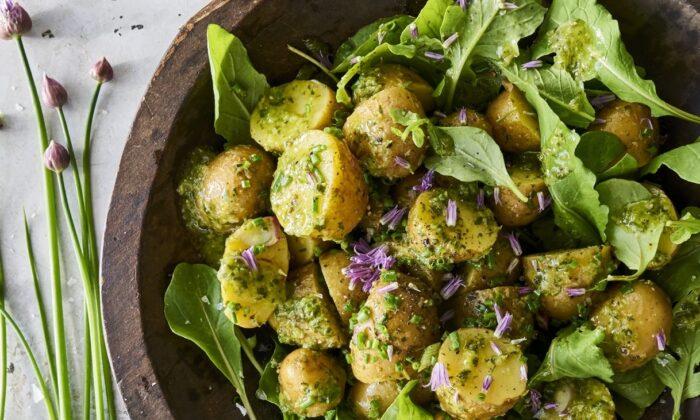 Spring Potato Salad With Green Garlic Dressing