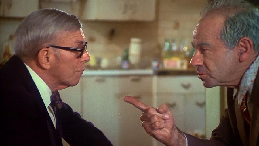 Al Lewis (George Burns, L) and Willy Clark (Walter Matthau) star in "The Sunshine Boys." (MGM)