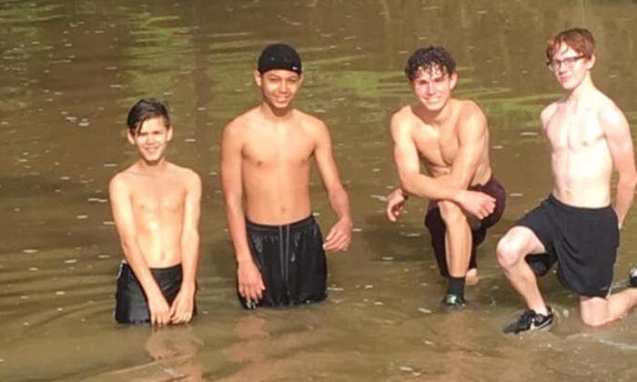 4 Brave Boys See Girl Drowning in a High Creek During Rainstorm, Leap to the Rescue, Save Her Life