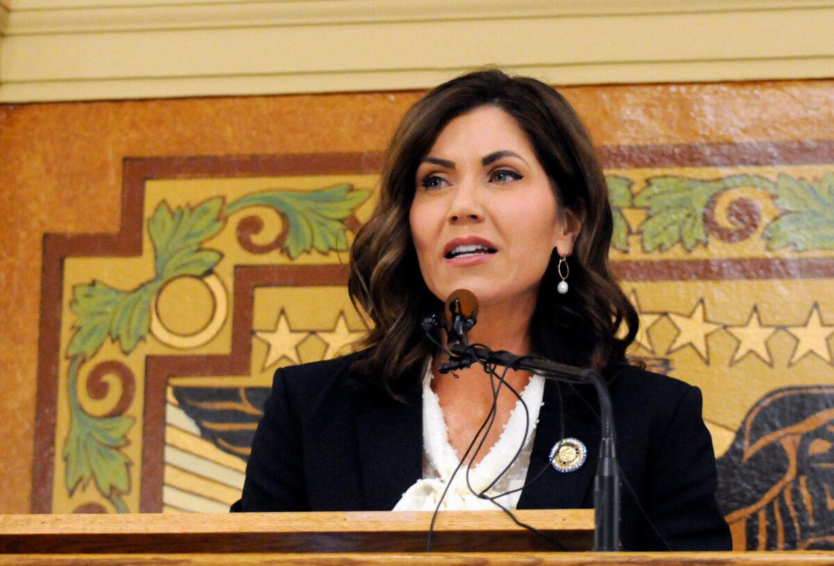 South Dakota Gov. Kristi Noem gives a State of the State address in Pierre, S.D., on Jan. 8, 2019. (James Nord, File/AP Photo)