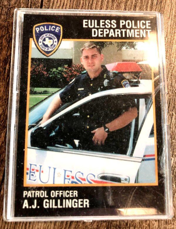 A.J. Gillinger, now 61, as a young patrol officer in Euless, Texas. (Courtesy of A.J. Gillinger)