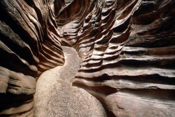 This image taken in 2012 and provided by the Bureau of Land Management shows a slot canyon at Little Wild Horse Canyon, about 200 miles (320 kilometers) south of Salt Lake City, Utah. (Matt Blocker/Bureau of Land Management via AP)