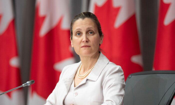 Freeland Won’t Say If US Wants Border Agreement Extended Beyond June 21