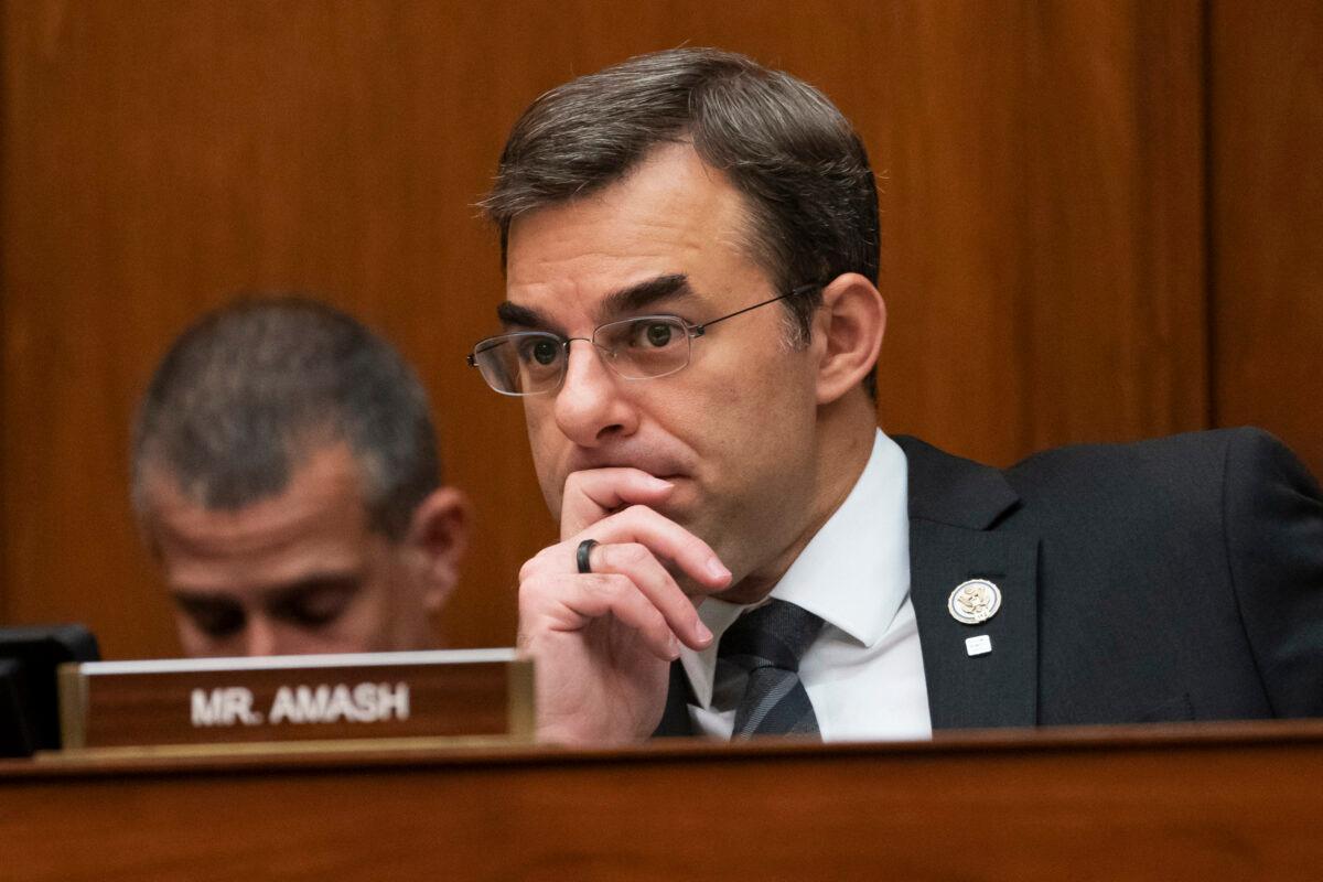 Rep. Justin Amash, R-Mich., listens to a debate on Capitol Hill in Washington, on June 12, 2019. (J. Scott Applewhite/ AP Photo)