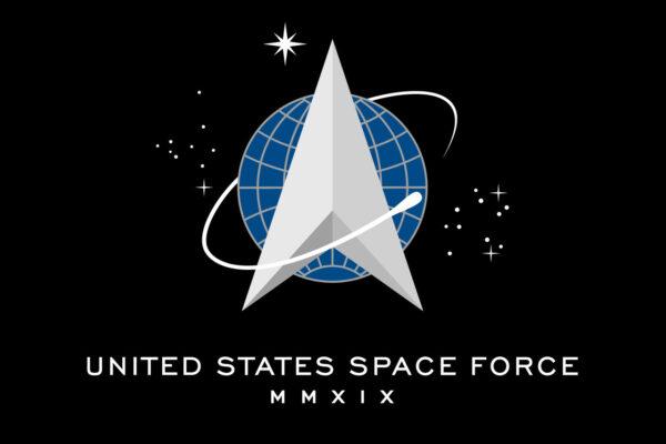 The seal of the United States Space Force, presented on a black field fringed in platinum with the words "United States Space Force" and Roman numerals MMXIX (2019) below the seal. (Department of Defense)