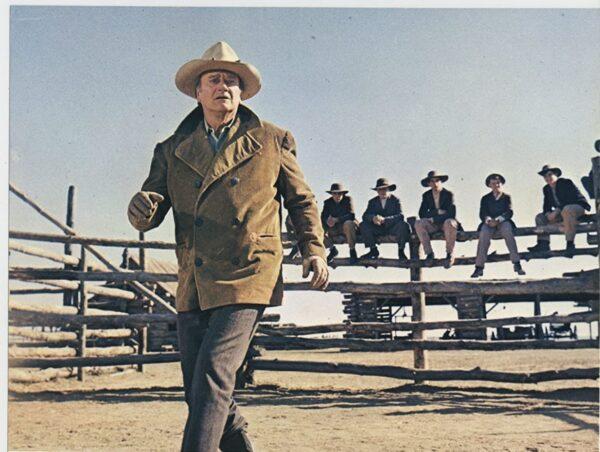 John Wayne and his cowboys, in "The Cowboys." (Warner Bros)