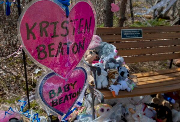 A shrine to Kristen Beaton and her unborn child is seen in Debert, N.S., Canada, on May 14, 2020. (Andrew Vaughan/The Canadian Press)
