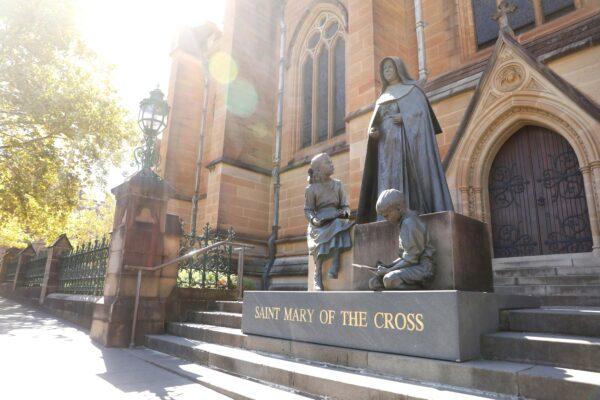 St. Mary's Cathedral in Sydney, Australia, on April 12, 2020. (Mark Kolbe/Getty Images)