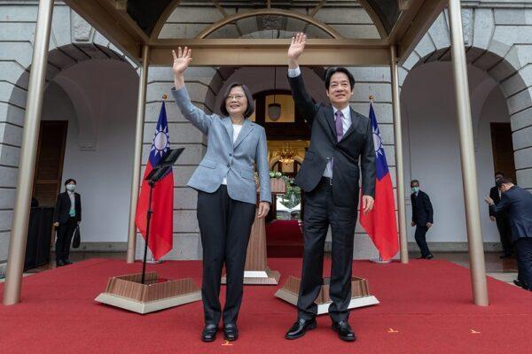 Taiwan President Tsai Ing-wen and Vice President William Lai Ching-te attend inaugural celebrations at the Taipei Guest House on May 20, 2020. (Taiwan Presidential Office)