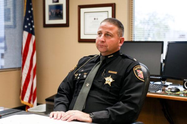 Montgomery County Sheriff Rob Streck in his office in Dayton, Ohio, on Oct. 30, 2019. (Charlotte Cuthbertson/The Epoch Times)