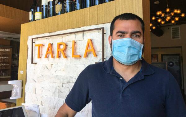 Yusuf Topal opens Tarla Mediterranean Bar and Grill in Napa at full service on May 23, 2020. (Ilene Eng/The Epoch Times)