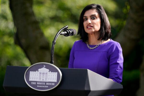 Administrator of the Centers for Medicare and Medicaid Services Seema Verma speaks at an event on protecting seniors with diabetes in the Rose Garden White House, in Washington, on May 26, 2020. (AP Photo/Evan Vucci)