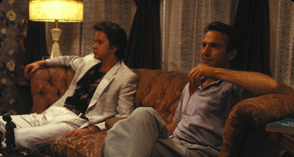 Nuke (Tim Robbins, L) and Crash (Kevin Costner) compete for Annie's attention in "Bull Durham." (Orion Pictures)