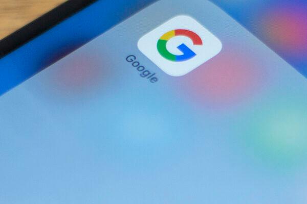 The Google logo is seen on a phone in this photo illustration in Washington on July 10, 2019. (Alastair Pike/AFP via Getty Images)