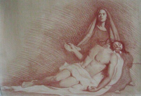 “Pieta,” a drawing by Henry Wingate. (Courtesy of Henry Wingate)