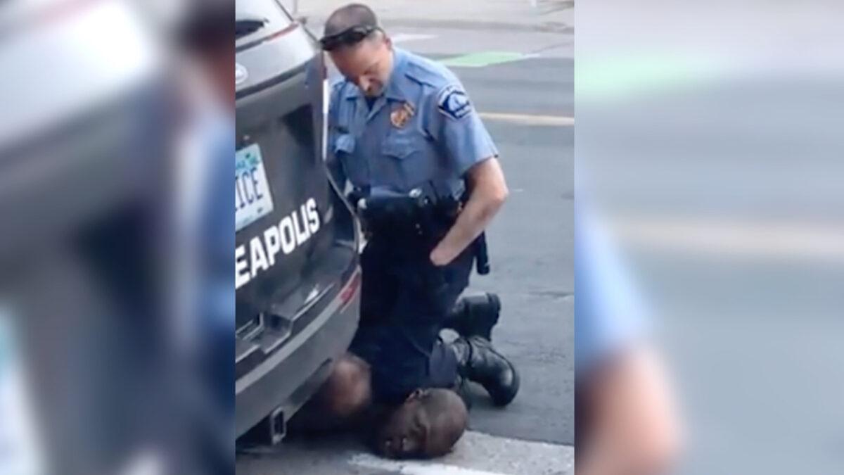 Minneapolis police officer Derek Chauvin kneels on the neck of George Floyd, a handcuffed man who was pleading that he could not breathe, in Minneapolis, Minn., on May 25, 2020. (Darnella Frazier/AP)