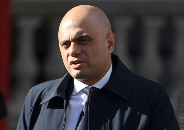 Conservative MP and former Chancellor of the Exchequer, Sajid Javid in Westminster, central London on March 2, 2020. (Daniel Leal Olivas/AFP via Getty Images)