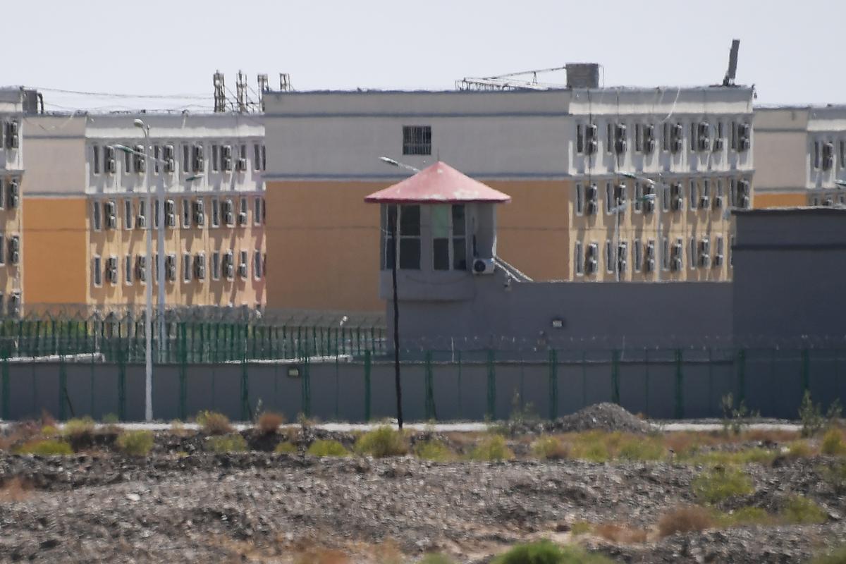 The photo shows the buildings at the Artux City Vocational Skills Education Training Service Center, believed to be a re-education camp where mostly Muslim ethnic minorities are detained, north of Kashgar in China's northwestern Xinjiang region. (GREG BAKER/AFP via Getty Images)