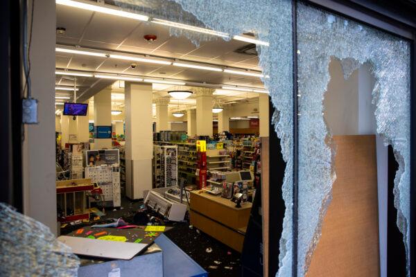 General view of a CVS store that was heavily damaged by protestors the night before in Louisville, Ky., on May 30, 2020. (Brett Carlsen/Getty Images)