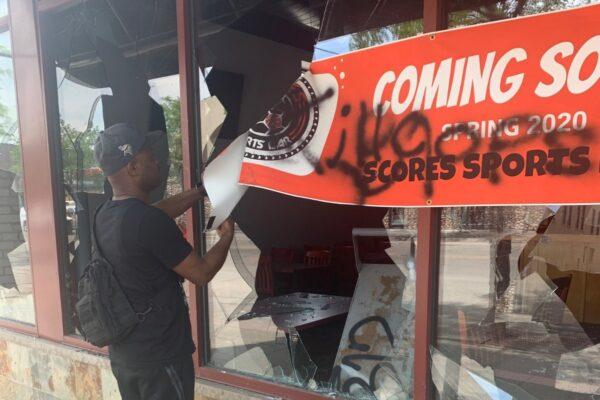 Scores Sports Bar was looted, vandalized, and destroyed in Minneapolis on May 27, 2020. (GoFundMe)