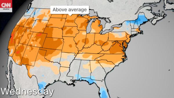 Places like Washington could see record high temperatures.(CNN)