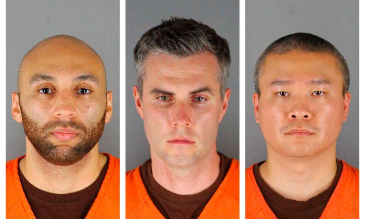 This combination of photos provided by the Hennepin County Sheriff's Office in Minnesota on June 3, 2020, shows from left J. Alexander Kueng, Thomas Lane, and Tou Thao. They have been charged with aiding and abetting Derek Chauvin, who is charged with second-degree murder of George Floyd, a black man who died after being restrained by the Minneapolis police officers on May 25. (Hennepin County Sheriff's Office/AP)