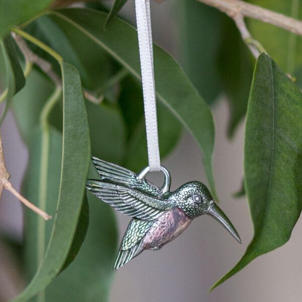 A handmade hummingbird ornament by Danforth Pewter. (Danforth Pewter)