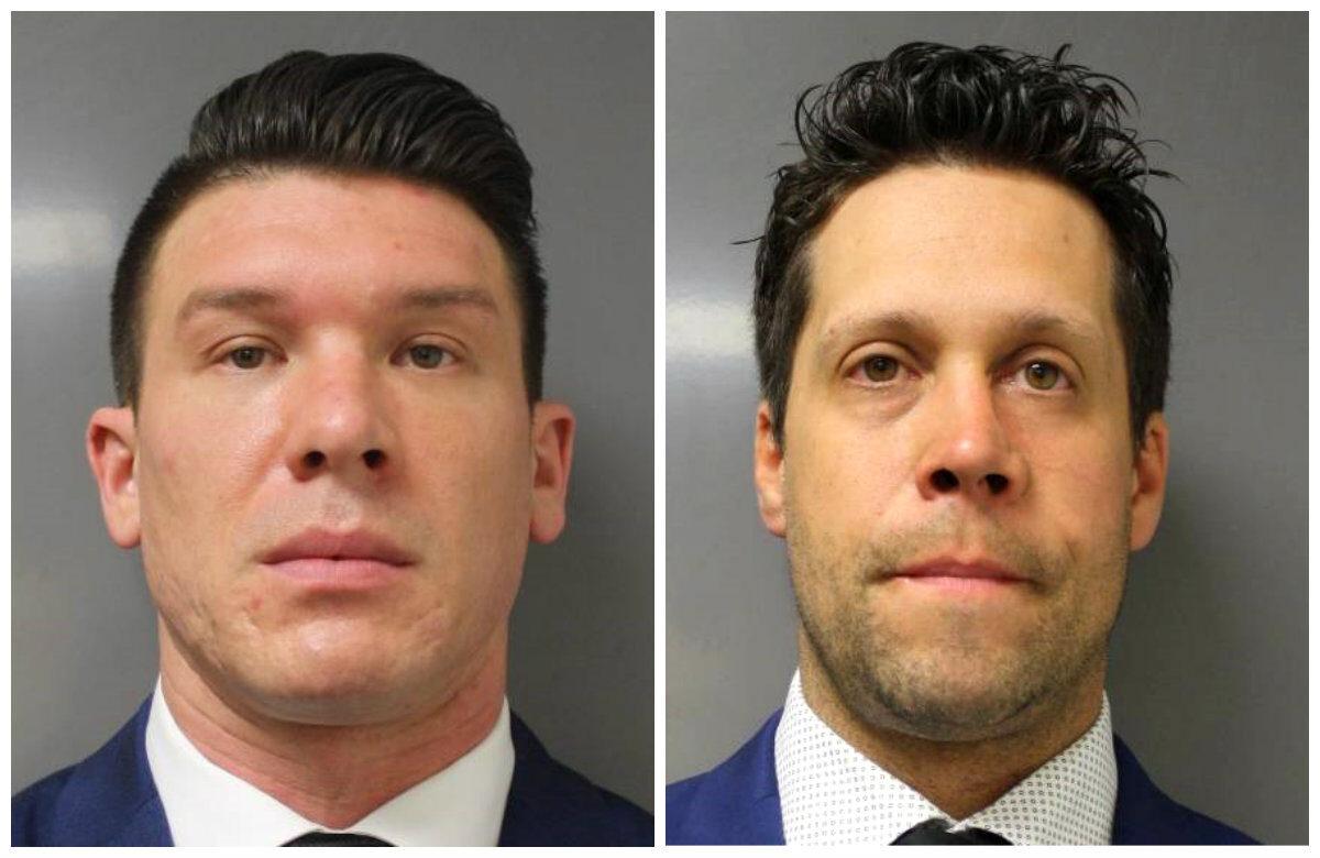 Buffalo police officer Robert McCabe (L) and Aaron Torgalski on June 6, 2020. (Erie County District Attorney's Office via AP)