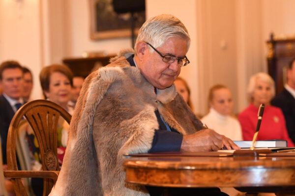 Ken Wyatt is sworn in as Minister for Indigenous Australians at Government House on May 29, 2019 in Canberra, Australia. (Tracey Nearmy/Getty Images)