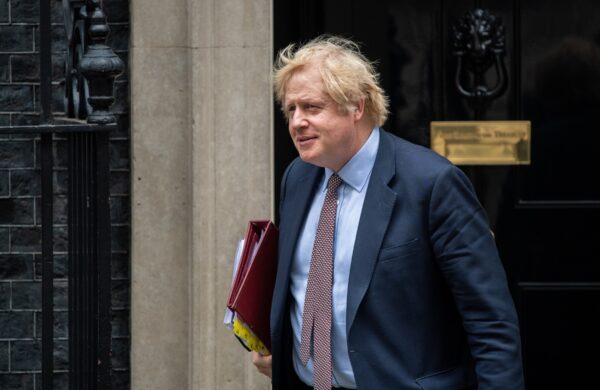 British Prime Minister Boris Johnson leaves Downing Street to attend Prime Minister's Questions at the Houses of Parliament in London, England on June 3, 2020. (Chris J Ratcliffe/Getty Images)
