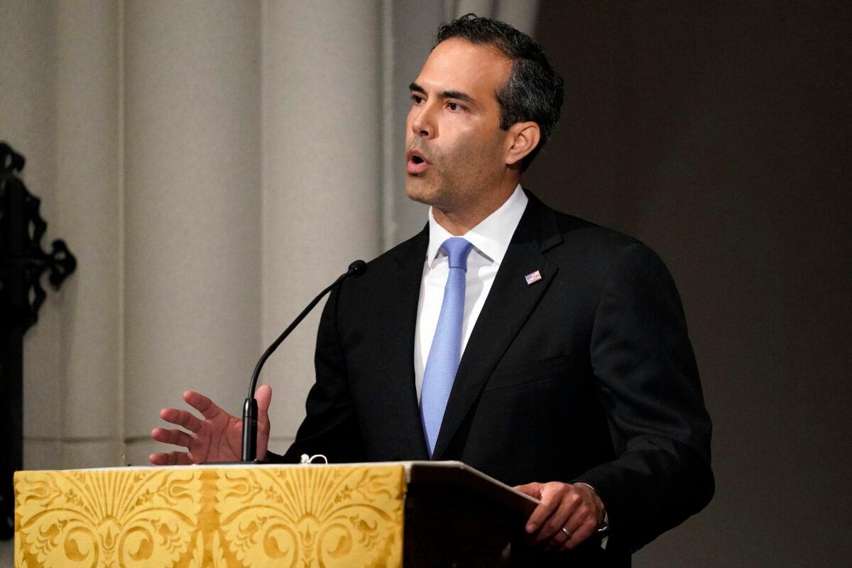 George P. Bush gives a eulogy during the funeral for former President George H.W. Bush at St. Martin's Episcopal Church, in Houston, Texas, on Dec. 6, 2018. (David J. Phillip-Pool/Getty Images)