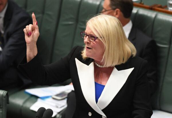 Industry, Science and Technology Minister Karen Andrews in the House of Representatives at Parliament House in Canberra, Australia on Nov 26, 2019. (Tracey Nearmy/Getty Images)