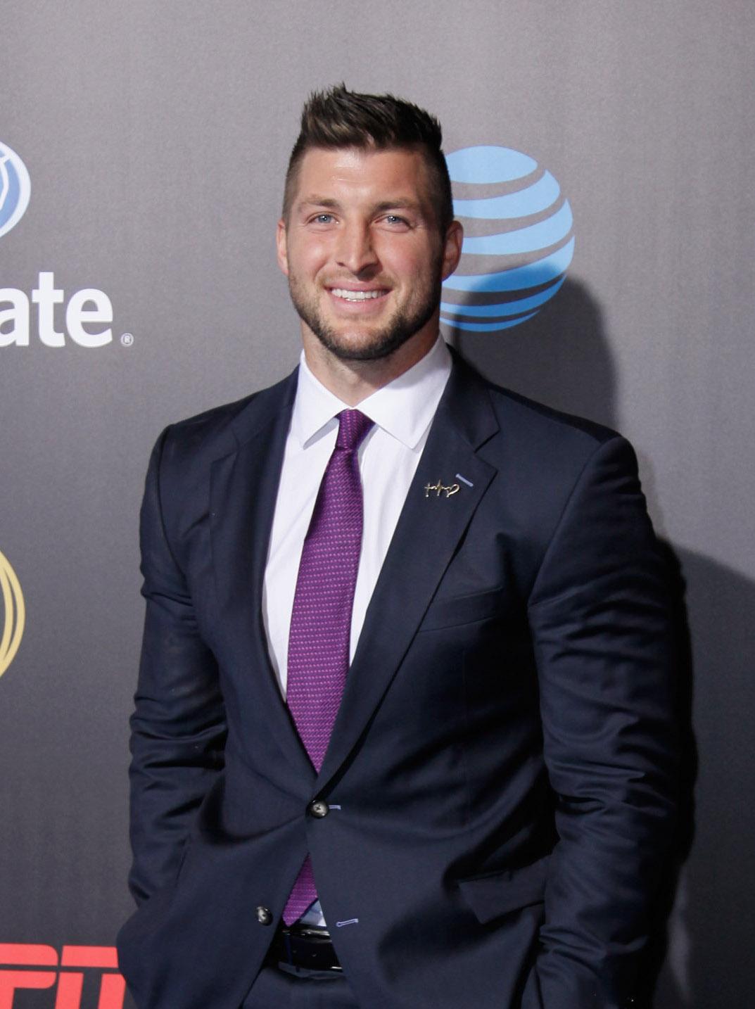 Tebow attends the Allstate party at the Playoff Blue Carpet in Phoenix, Arizona, on Jan. 9, 2016 (Mike Moore/Getty Images)