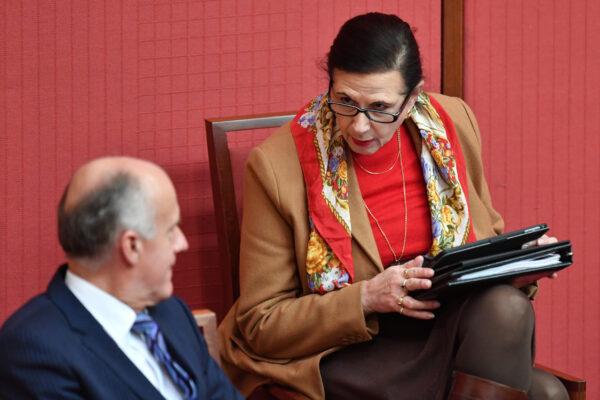 Liberal Senator Concetta Fierravanti-Wells (right) during Senate Business in the Senate at Parliament House on June 17, 2020, in Canberra, Australia. (Sam Mooy/Getty Images)