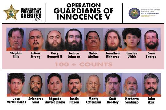 Men arrested for possessing child porn, including two Disney workers. (Polk County Sheriff's Department)