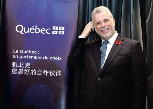 Then-Quebec Premier Philippe Couillard attends a signing ceremony between Canadian companies and their Chinese counterparts in Beijing on Oct. 29, 2014. (AP Photo/Ng Han Guan)