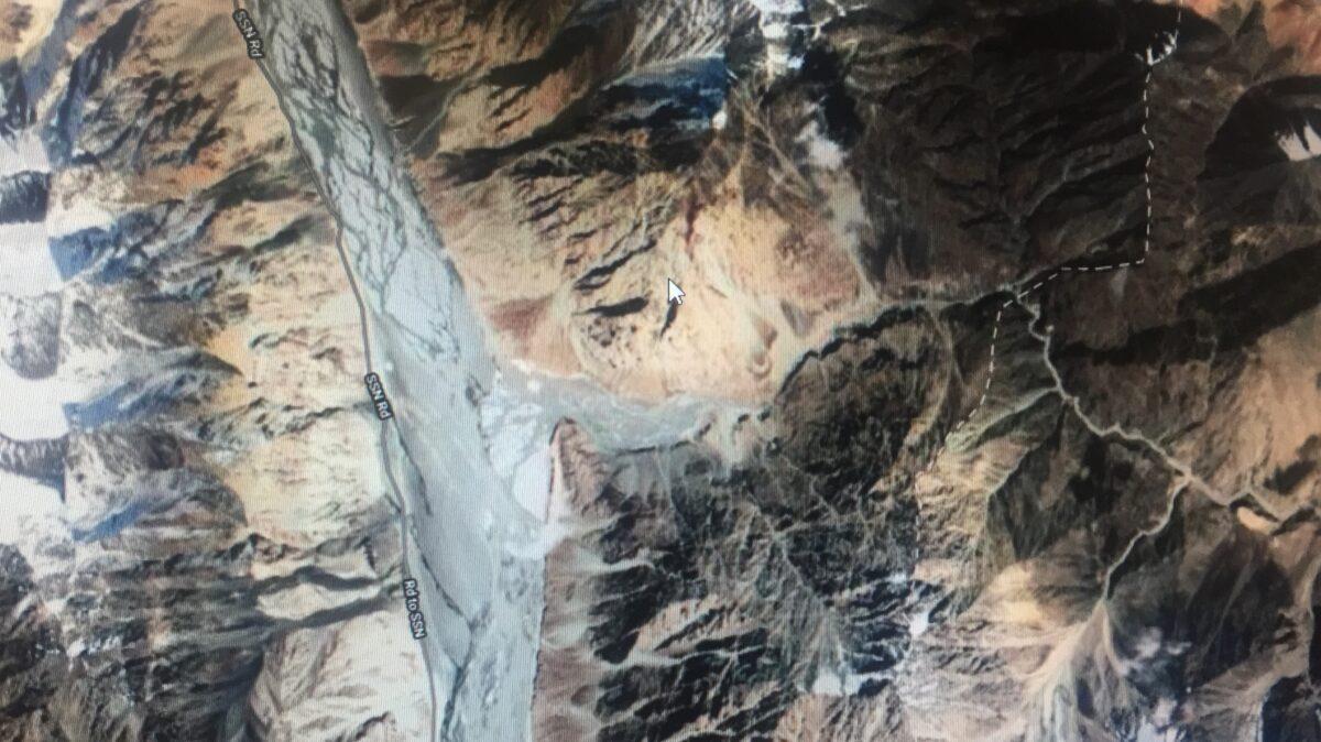 A satellite image of the point where the Galwan River meets the Suyok River. According to retired Lt. Gen. Rakesh Sharma, the conflict that resulted in the deaths of 20 Indian soldiers occurred 1-2 miles from the intersection. (Google maps)