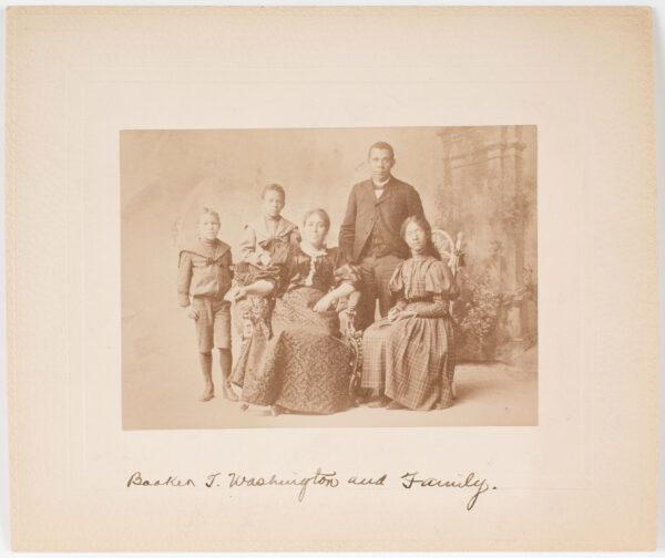 Booker T. Washington and family. (Photographs of Tuskegee Institute: An Illustrated Inventory of the American Antiquarian Society)