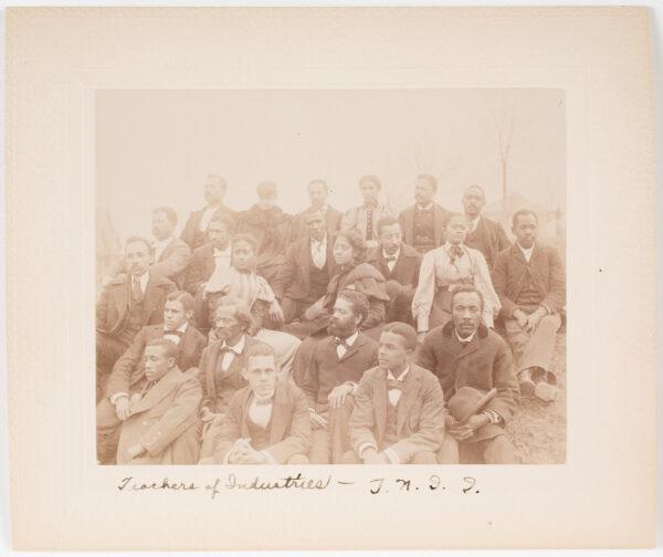Teachers of industries at Tuskegee Normal and Industrial Institute. (Photographs of Tuskegee Institute: An Illustrated Inventory of the American Antiquarian Society)