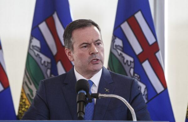 Alberta Premier Jason Kenney speaks during a press conference in Edmonton on February 24, 2020. (The Canadian Press/Jason Franson)