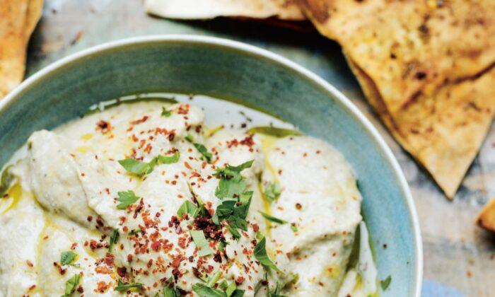 Best Ever Baba Ganoush With Flatbread Chips